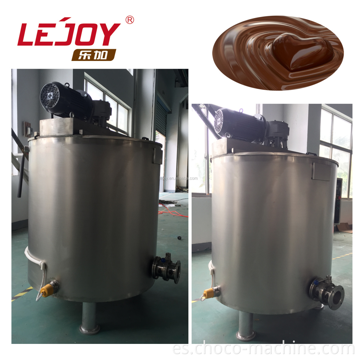 Tanque de chocolate de alta calidad de acero inoxidable de 3000L de gran capacidad para controlar el control de la temperatura